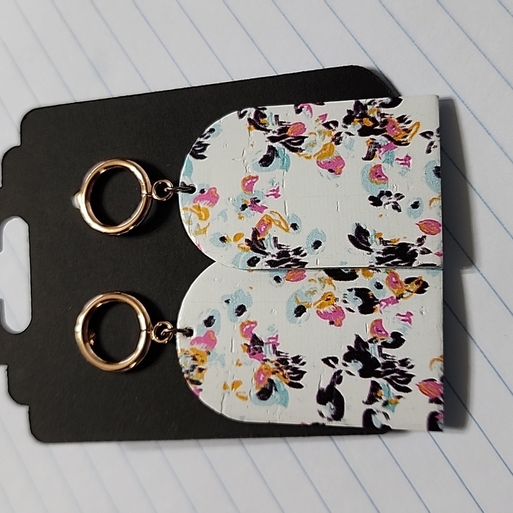 Handmade cork on leather studs